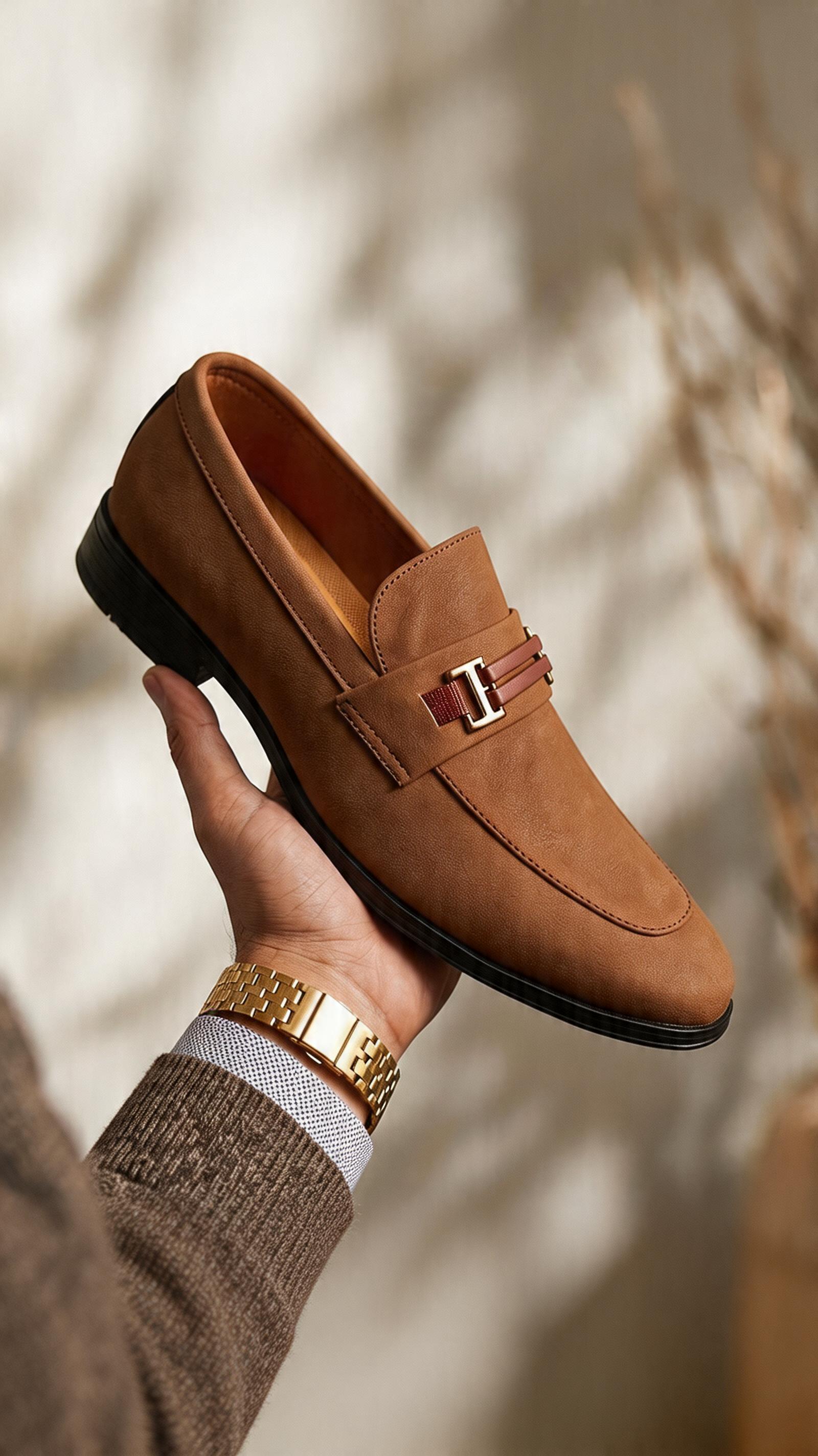 Comfort Zon Men's Tan Horsebit Loafers