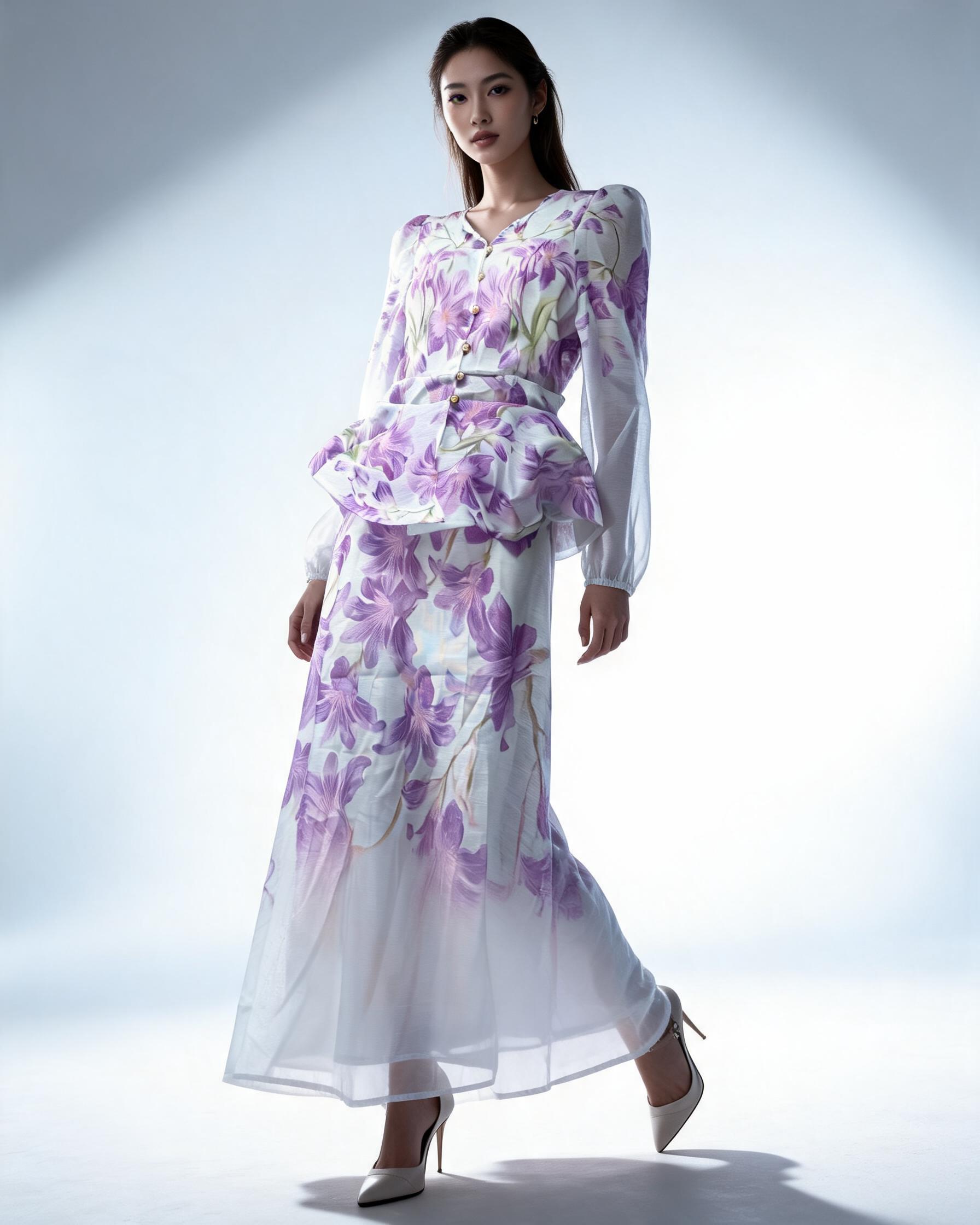Elegant Lavender Floral Co-Ord Set