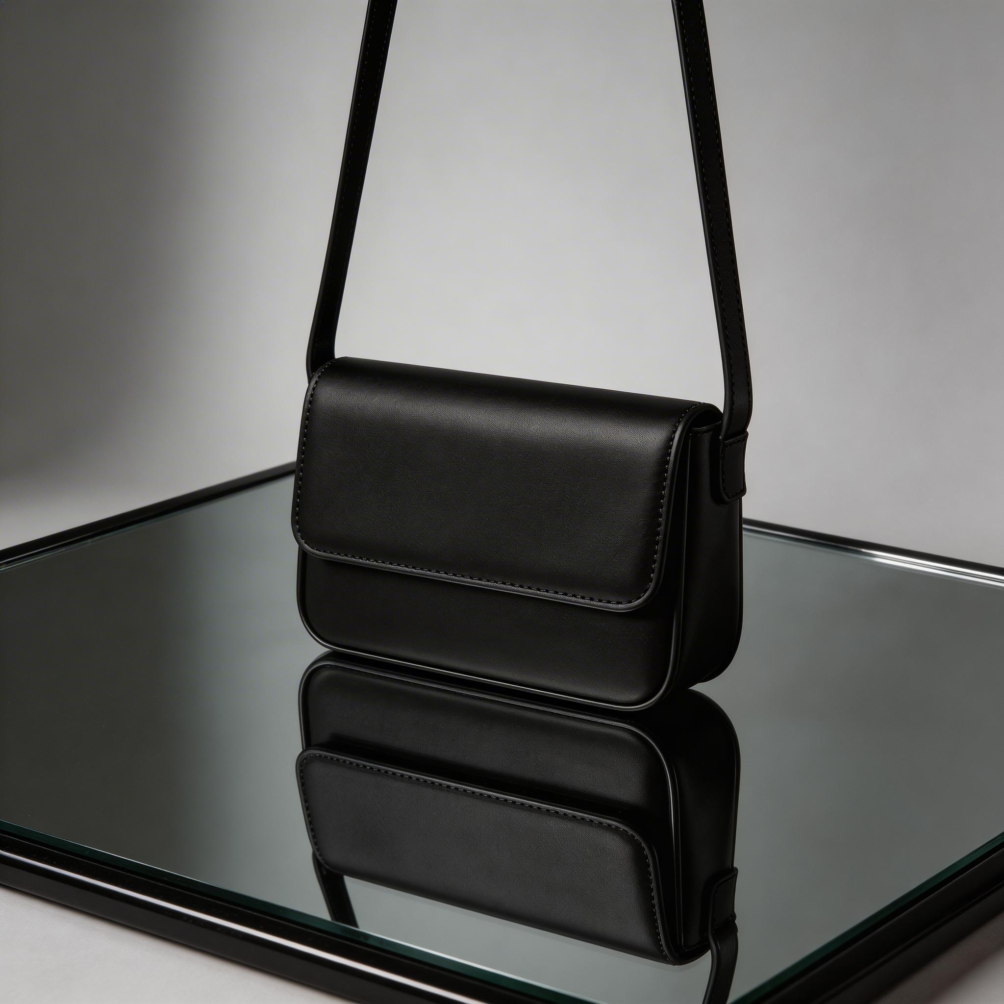 Magnetic Black Button Strap - Alif Bags