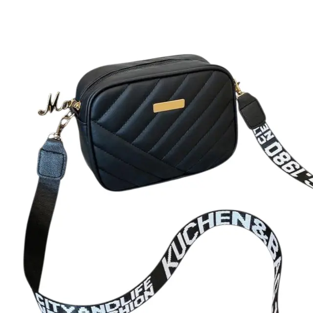 Elorina Luxe Black Crossbody Bag
