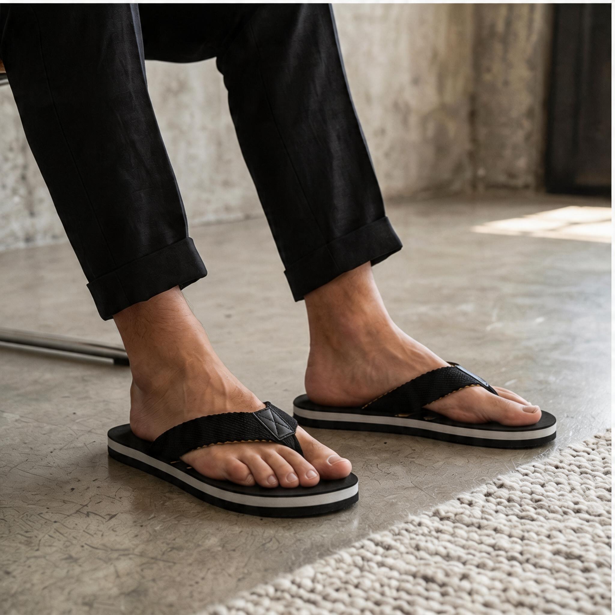 Black Camel Men Sandals