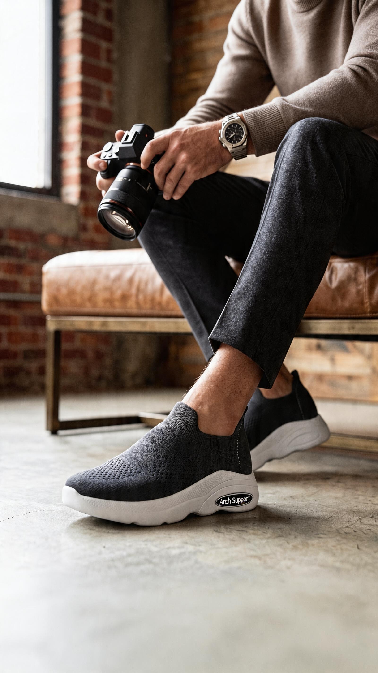 Men's Arch Support Slip-On Sneakers