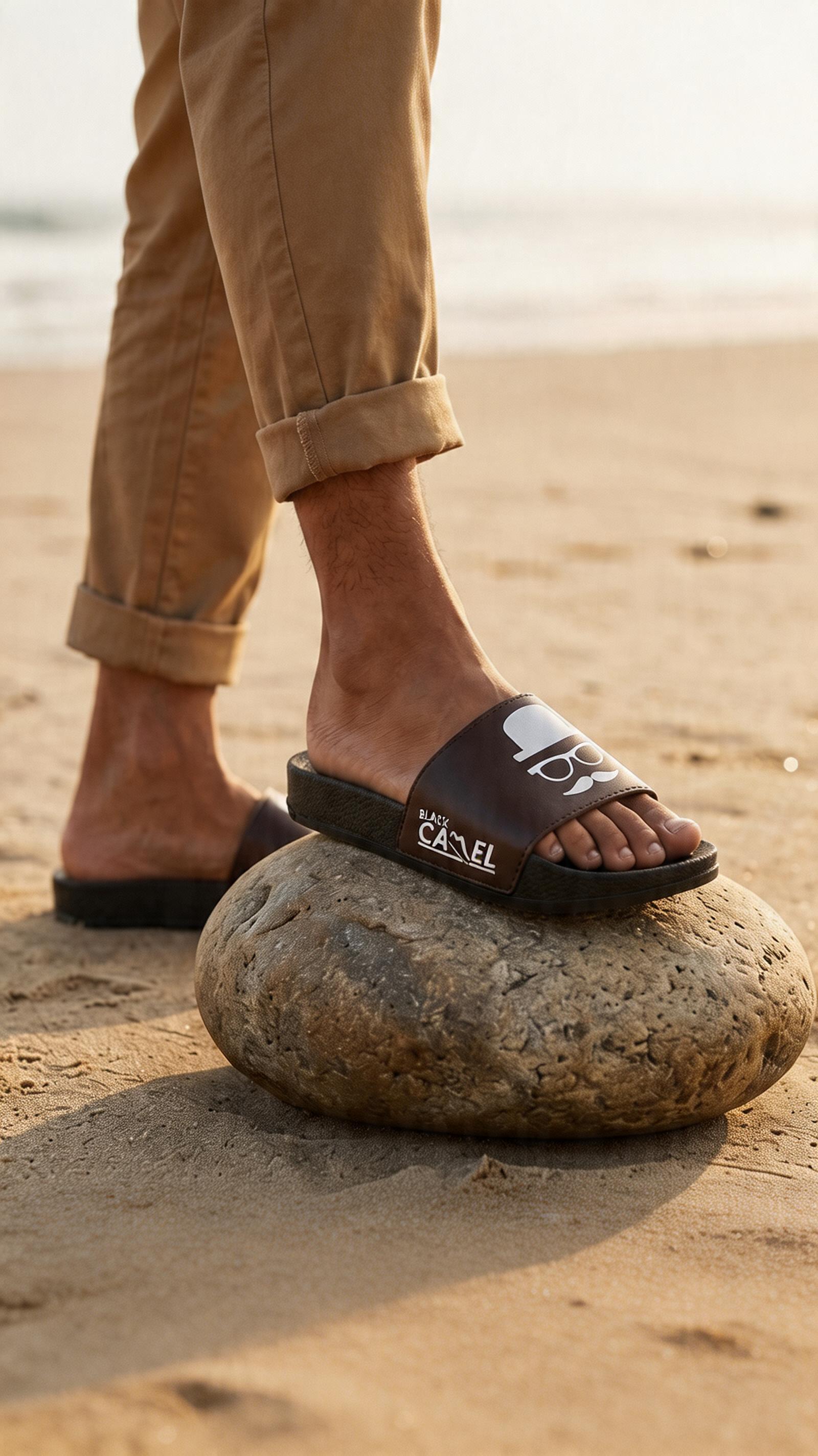 Casual Brown Slide Sandals
