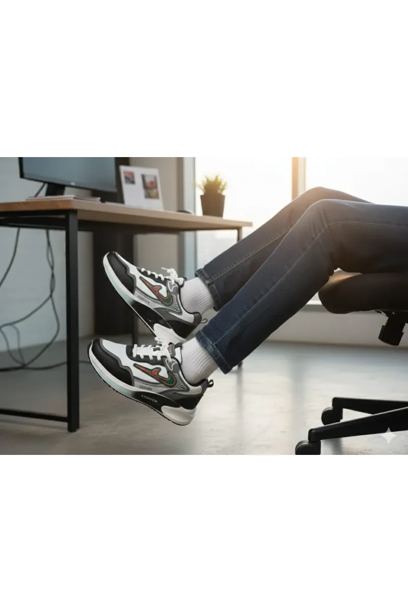 Stylish Black and White Sneakers