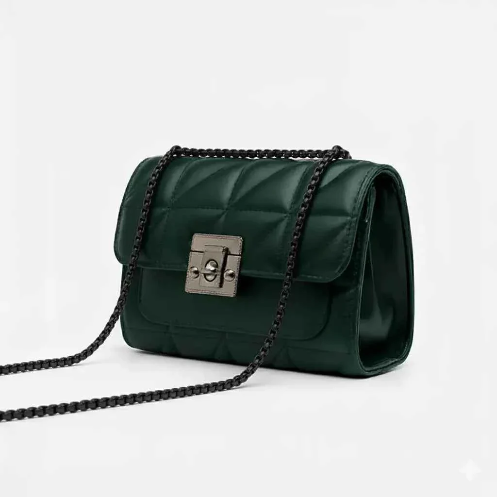 Quilted Handbag with Chain Strap