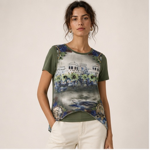 Women's Scenic Printed Short Sleeve T-Shirt